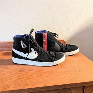 Vintage Nike Rebel Black Suede High-Top Sneakers